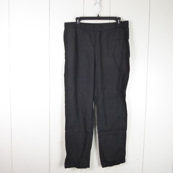 J Jill Pants Womens SZ M Linen Blend Pull On Lightweight Breathable Casual - Picture 1 of 10